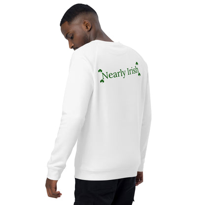 Nearly Irish Unisex organic raglan sweatshirt