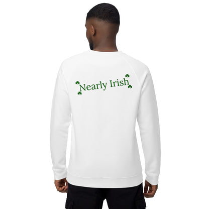 Nearly Irish Unisex organic raglan sweatshirt